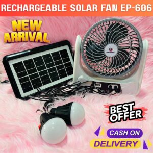 Rechargeable Solar Fan